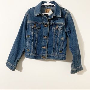 Levi’s Classic Denim Jean Button Up Collared Jacket Medium Wash Button Front 💙